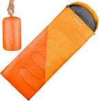 Clostnature Sleeping Bag for Adults and Kids - Lightweight Camping Sleeping Bag for Girls, Boys, Youths, Ultralight Backpacking Sleeping Bag for Cold Weather - Compression Sack Included(Right Zipper)
