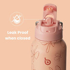 BOTTLE BOTTLE 32oz Insulated Water Bottle Stainless Steel Sport Water Bottle with Straw Dual-use Lid Design for Gym with Pill Box