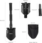 Mini Folding Camping Shovel, Lightweight Portable Small Tactical Survival Shovel, High Carbon Steel Military Shovel Entrenching Tool for Outdoor, Hiking, Digging, Backpacking, Car Emergency, Off Road