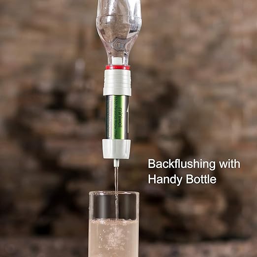 miniwell Gravity Water Filter Ultralight Multi-Purpose Hiking Accessories Optional Emergency kit TUV Certified Hurricane Storm Supplies (Water Filter with Bottles