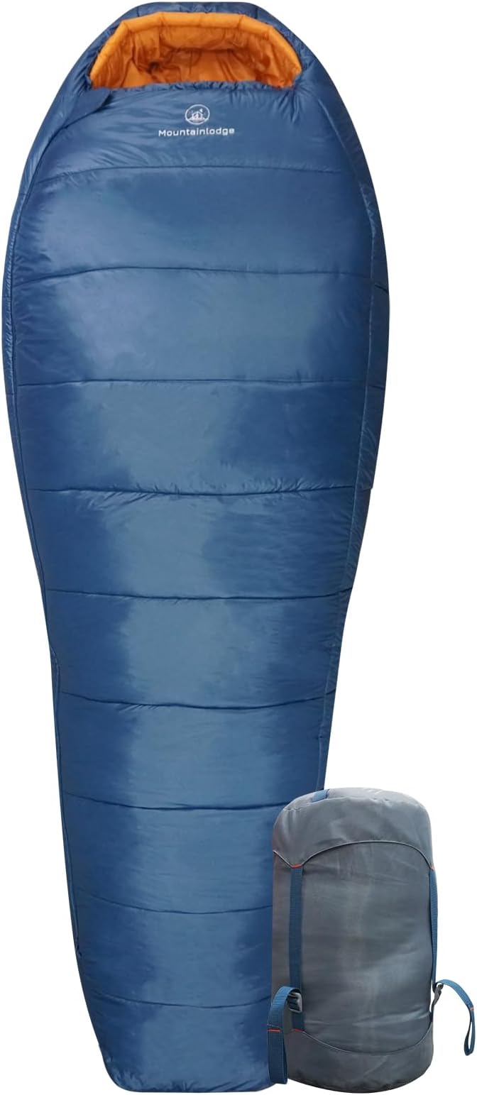 3-4 Seasons Shingle Sleeping Bag 15℉ with Inner Pocket for Adult,Perfect for Backpacking,Traveling and Hiking,Including Free Compression Stuff Sack.