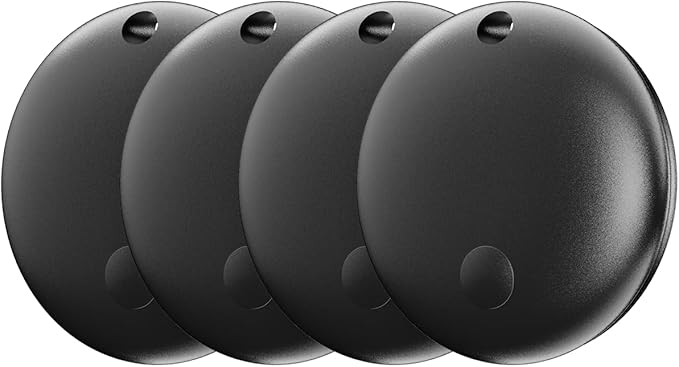 Air Tracker Tag IP67 Waterproof Bluetooth Tracker, Keychain Finder, Item Locator for Bags, Backpacks, Luggage, Pets, Wallets (Android Only Black-4)