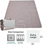 Extra Large Picnic Blanket Beach Blankets, Outdoor Foldable Waterproof Sand Mat for Beach Camping Hiking Travel Family Concerts Grass Park Music Festival Lawn Mats (Brown, 80x80inch)