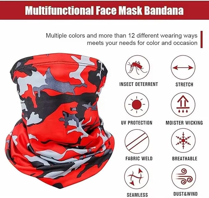 12Pack Summer Balaclava Face Mask Sun UV Protection Hood Breathable Face Mask for Men Women