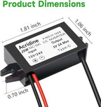 DC 12V/24V to 5V 5A 25W USB-C Step Down Converter Buck Module Adapter(2-Pack)