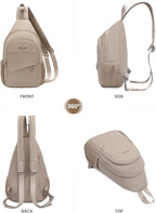 LOVEVOOK Sling Backpack for Women, Convertible Crossbody, Small Diaper Bag, Water-Resistant Hiking Daypack, Travel Shoulder Chest Bag