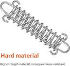 TOBWOLF 10PCS Tent Spring Buckle, Windproof Stainless Steel Rope Tensioner Awning Fixed Hook Buckle, Portable Camping Tent Fixed Buckle, Spring Buckle Set for Outdoor Camping, Dog Training, Swing
