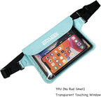 Waterproof Waist Pouch Dry Belt Bag Fanny Pack Keep Your Key Fob Wallet Kindle Phone Dry Perfect For Swim Surf Snorkel(Light Green)