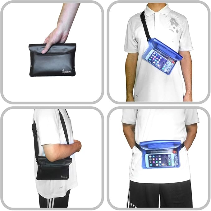 Waterproof Fanny Pack, Waterproof Pouch for Phone Passport Wallet Holder, Floating Dry Bags for Travel Beach Swimming Kayaking Boating Pool Diving Accessories