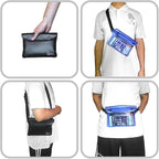 Waterproof Fanny Pack, Waterproof Pouch for Phone Passport Wallet Holder, Floating Dry Bags for Travel Beach Swimming Kayaking Boating Pool Diving Accessories