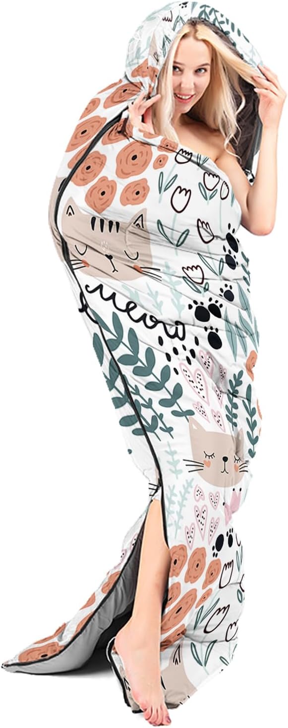 CVHOUSE Camping Sleeping Bags,3 Season Warm & Cool Weather,Lightweight,Waterproof Sleeping Bags for Adults & Kids,Traveling,and Outdoors,Camping Gear Equipment