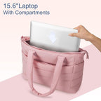 Tote Bag for Women Puffer Work Tote Handbag Large Quilted Nurse Bag with Zipper for Travel