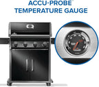 Napoleon Rogue 525 Propane Gas Grill, Black, Durable 4-Burner BBQ