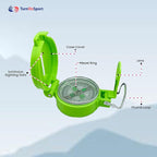 TurnOnSport Lensatic Compass - Hiking & Camping Navigation - Orienteering & Map Reading - Boy Scout & Professional Field Compass