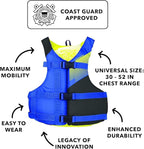 Stohlquist FIT Adult Life Jacket, US Coast Guard Approved Type III Life Vest, PFD for Men and Women, Easily Adjustable, Lightweight and High Buoyancy - Universal Fit (30-52" Chest)