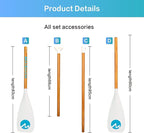 SUP Paddle Board Paddle - Adjustable Paddleboard Paddle Oar 4-Piece Floating Aluminum SUP Kayak Paddle