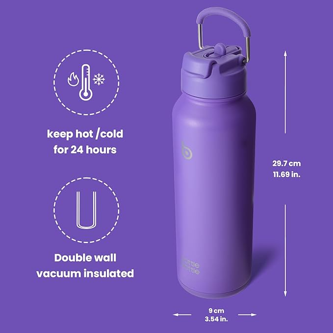 BOTTLE BOTTLE 40 oz sports water bottle stainless steel insulated water bottle with straw and pills holder
