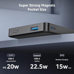 Portable Charger, for Magsafe Power Bank with Foldable Alloy-Stand, 10000mAh Magnetic Battery Pack with 22.5W Fast Charging for iPhone 17/16/15/14/13/12 Series