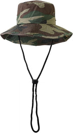 Wide Brim Hiking Fishing Safari Boonie Bucket Hats 100% Cotton UV Sun Protection for Men Women Outdoor Activities