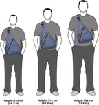 KL928 Canvas Sling Bag - Small Crossbody Backpack Shoulder Casual Daypack Rucksack for Men Women(Large Version)