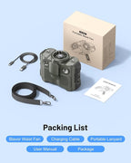 BLAVOR Portable Waist Fan, 5 Speeds Rechargeable Fan with Bluetooth Speaker & Flashlight, 40H Runtime, 16000RPM Strong Airflow, Personal Cool Clip Fans Under Shirt Belt for Outdoor, Work, Camping