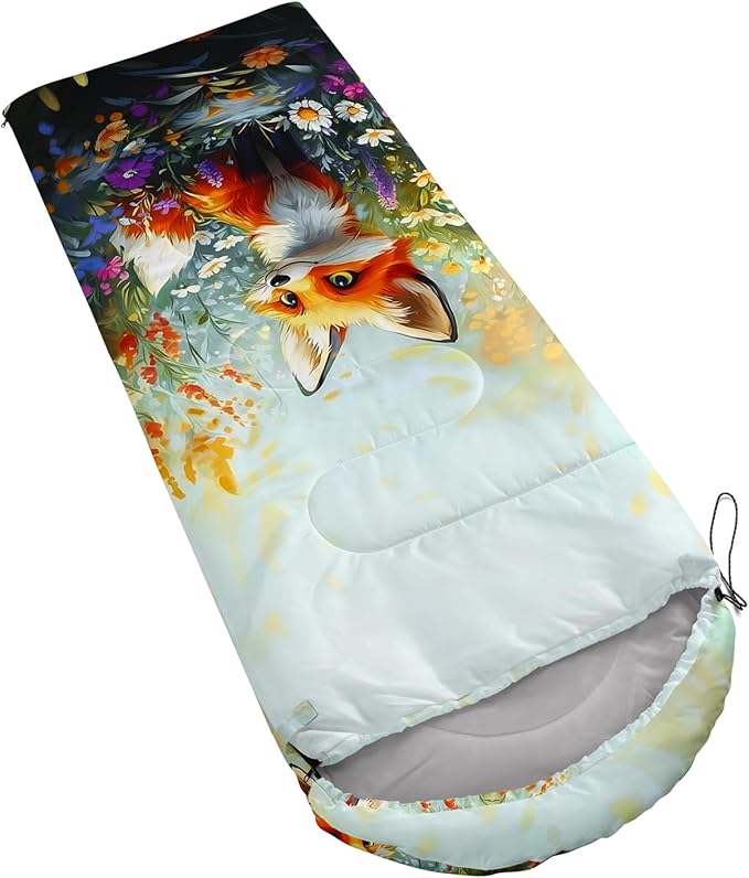 AILONEN Outer Space Astronaut Camping Sleeping Bags,Lightweight & Waterproof,3 Season Warm & Cool Weather,Cartoon Sleeping Bags for Kids,Boys Girls Travelling,Outdoors