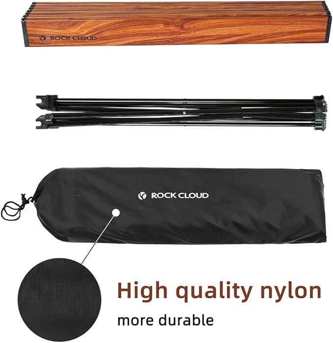 ROCK CLOUD Portable Camping Table Ultralight Aluminum Camp Table Folding Beach Table for Camping Hiking Backpacking Outdoor Picnic, Size M