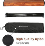 ROCK CLOUD Portable Camping Table Ultralight Aluminum Camp Table Folding Beach Table for Camping Hiking Backpacking Outdoor Picnic, Size M