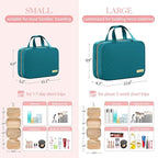 HOTOR Travel Toiletry Bag w/Hanging Hook - Spacious Toiletry Bag Essentials for Women & Men, Makeup Bag/Big Comparment, Waterproof for Travel Accessories, Medium, Teal