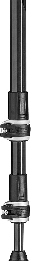LEKI Legend Black Carbon Adjustable Lightweight Walking Pole (Single) for Trekking & Hiking