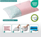 Small Shredded Gel Memory Foam Pillow，Adjustable for Contoured Support -Portable Ideal for Backpacking, Camping, Travel, Car, Airplane,Office Nap