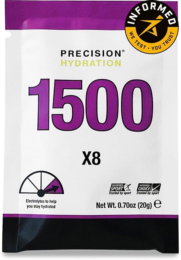 Precision Hydration Electrolyte Powder - No Artificial Ingredients,Multi Strength Hydration Packets - Individual Waterproof Servings - Gluten Free,(10 Boxes (80 Packets,1500mg/L- Purple)