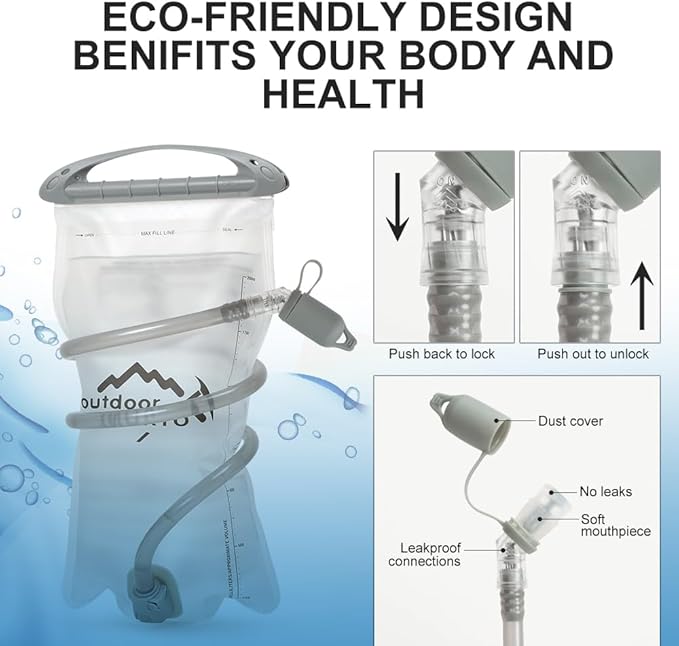 INOXTO Hydration Pack Backpack ，Water Backpack with 2L Leakproof Water Bladder, Running Hydration Vest for Man, Daypack for Cycling Motocross Climbing Trail Running