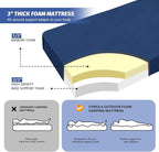 CYMULA CertiPUR-US Memory Foam Camping Mattress Pad, Portable Foam Sleeping Pad for Camping, Roll up Sleeping Mat for Adults Guest Floor Bed for Sleepover, Car, Tent SUV Cot Mattress
