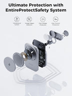 MagFusion Z 3-in-1 Charging Station Compatible with MagSafe, 15W Wireless Charger Foldable Qi2 Certified, Magnetic Charger for iPhone 17/16/15/14/13/12, AirPods 4/3/2/Pro, Apple Watch, Silver