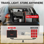 DOKIO 200W Portable Foldable Solar Panel Kit, Compact 20x26.4in Design 9.7lb with Separate Controller and Dual USB, Monocrystalline Charger for 12V Batteries & Power Stations, RV Camping Emergency Use