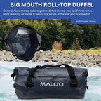 Malo'o Waterproof Dry Bag Duffel 40L/60L/100L, Roll Top Duffel Keeps Gear Dry for Kayaking, Rafting, Boating, Swimming, Camping, Hiking, Beach, Fishing - Internal & External Pockets and Molle Loops