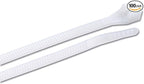 Gardner Bender 46-315 DoubleLock Cable Tie, 14 inch, 75 lb, Electrical Wire and Cord Management, Nylon Zip Tie, 100 Pk, Natural White