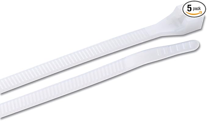 Gardner Bender 46-315M DoubleLock Cable Tie, 14 inch, 75 lb, Electrical Wire and Cord Management, Nylon Zip Tie, 1000 Pk, Natural White