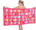 Microfiber Beach Towel Set Oversized Large Quick Dry Soft Thin Sand Free Cute Ice Cream Design 30×60 inch Beach Towels for Kids Women Men Pool Swim Beach Essentials Accessories - Pink