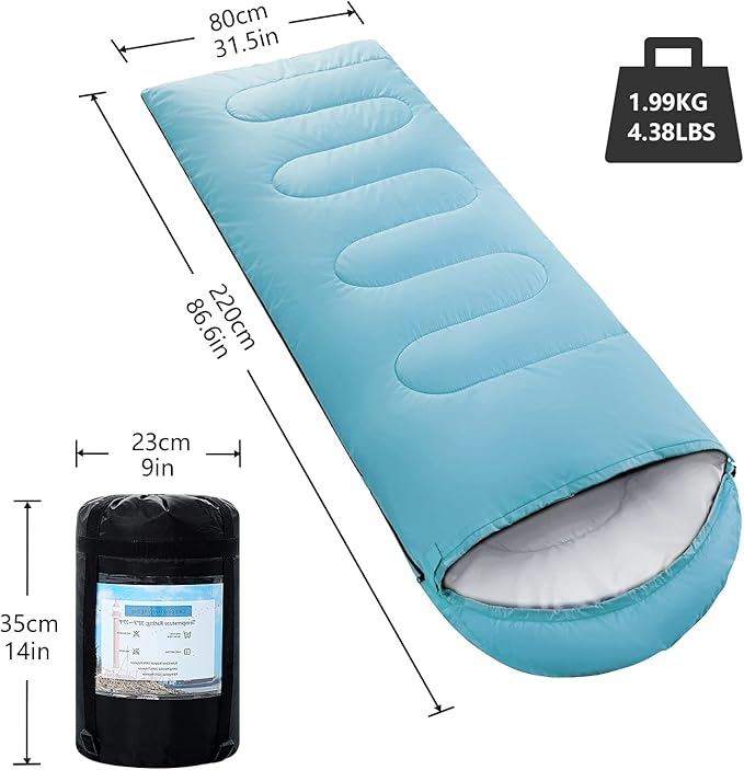 Sleeping Bags for Adults,Kids & Girls-Warm & Cold Weather Lightweight Waterproof Sleeping Bag Backpack with Compact Bag,Great for 3-4 Seasons Hiking,Camping and Outdoor