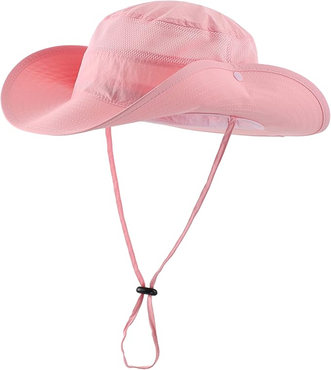 Connectyle Wide Brim Sun Hat for Men Breathable Cowboy Boonie Hat UPF 50+ Sun Protection Bucket Hat for Fishing Hiking