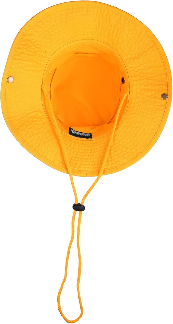 Wide Brim Hiking Fishing Safari Boonie Bucket Hats 100% Cotton UV Sun Protection for Men Women Outdoor Activities