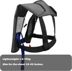 Inflatable Life Jacket Supports up to 330 lbs |Life Vest for Adults|PFD Low Profile| Manual (YSH700-Grey)