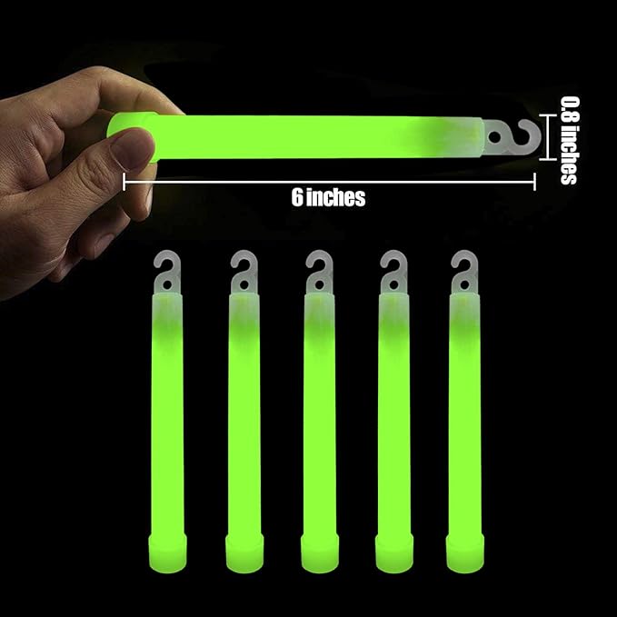Industrial Grade Glow Sticks(12-90PCS) 6 inches Ultra Bright Emergency Light Sticks for Camping Accessories Hurricane Supplies,Earthquake, Survival Kit More Lasts Over 12 Hours……