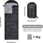 Tudomro 2 Pcs Camping Sleeping Bag for Adults, Lightweight Packable Waterproof Camping Gear Equipment to Keep Warm for Spring Summer Fall Indoor Outdoor Backpacking Hiking Travel