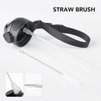 Enerbone 24 oz Insulated Water Bottle, Stainless Steel Bottle with Carrying Strap, Double-Wall Vacuum Insulation Design, Leakproof Sports Bottle with Straw, Keep Drinks Cold or Hot for Hours