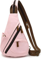 KL928 Canvas Sling Bag - Small Crossbody Backpack Shoulder Casual Daypack Rucksack for Men Women(Large Version)