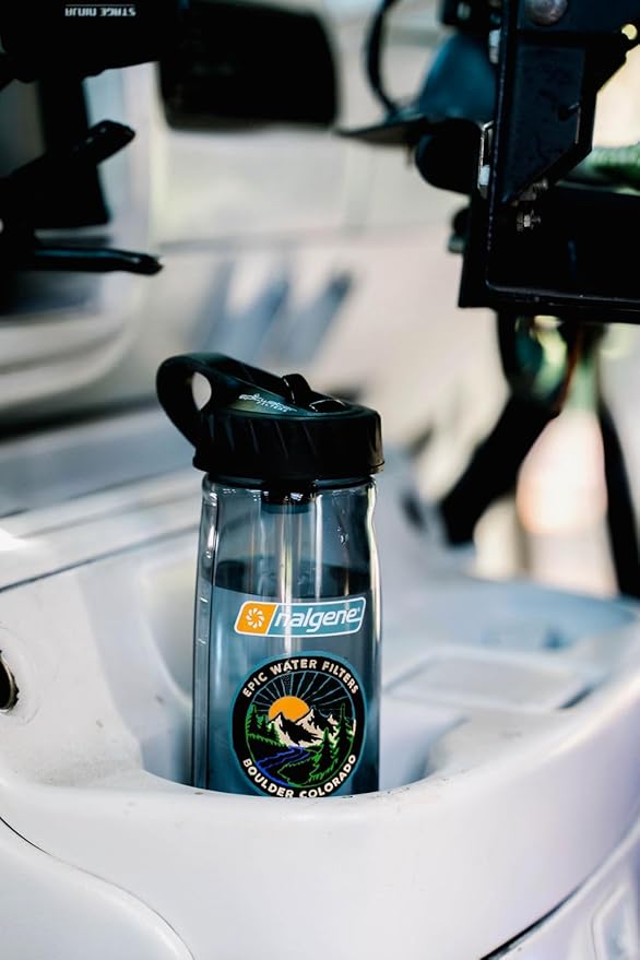 Epic Water Filters Nalgene OG Water Bottle with Filter, USA Made, BPA Free, Removes 99.99% Tap Water Contaminants, Forever Chemicals, Smoke Grey, 32 oz