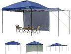 KAMPKEEPER 10x10 Easy Pop Up Canopy Tent with 2 Sidewalls, Instant Outdoor Shade Shelter with 2 PCS Removable 10FT Sun Walls, Quick Setup Waterproof and UV-Resistant for Patio, Camping, Backyard